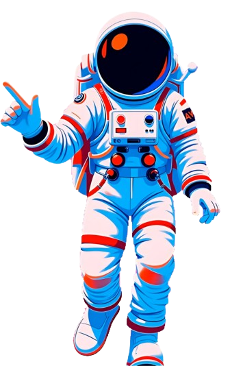 Ilustração de astronauta representando exploração digital